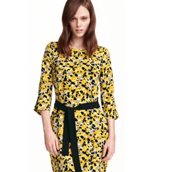 H&M Yellow and Black Patterned Dress - Picture 2 of 11